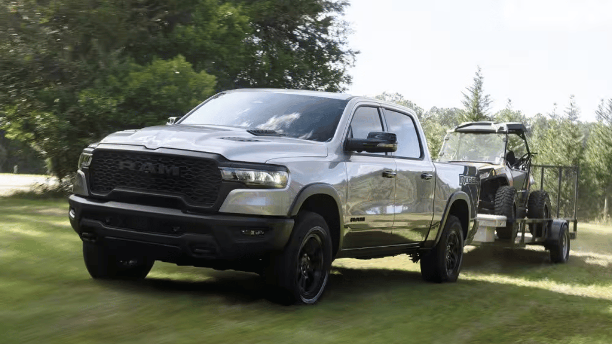 2026 Ram 1500 towing a trailer for Michigan recreation