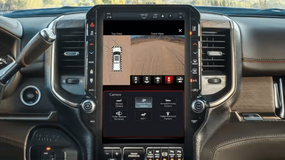 Available 2026 Ram 1500 towing technology and camera features