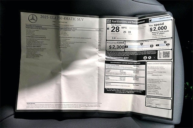 2025 Mercedes-Benz GLA GLA 250 4MATIC®