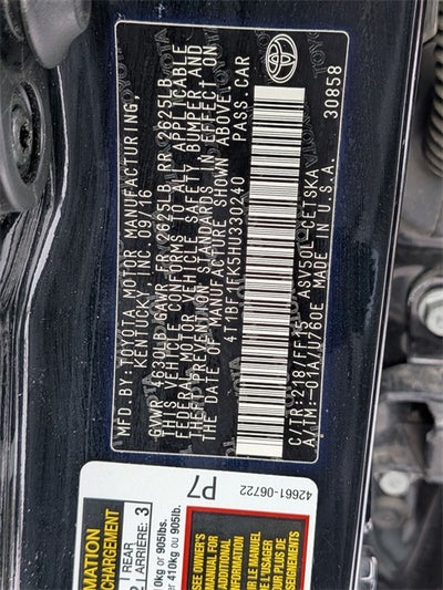 2017 Toyota CAMRY SE