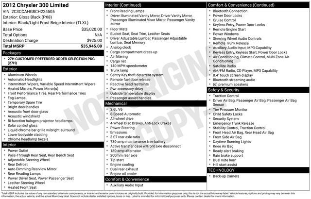 2012 Chrysler 300 Limited