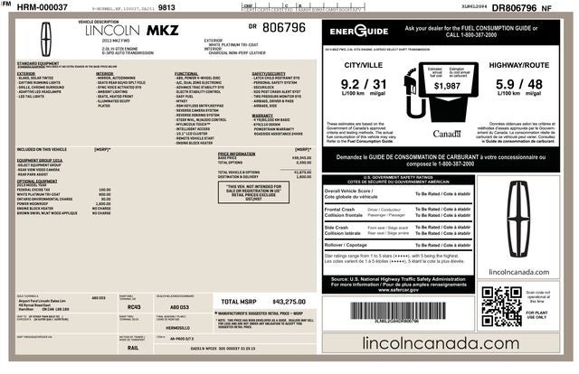 2013 Lincoln MKZ Base