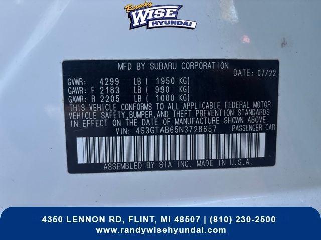 2022 Subaru Impreza Base