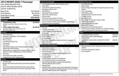 2012 INFINITI QX56 Base