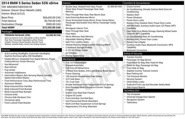 2014 BMW 5 Series 535i xDrive