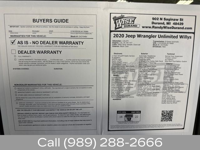 2020 Jeep Wrangler Unlimited Willys