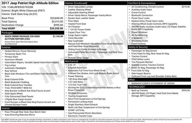 2017 Jeep Patriot Latitude