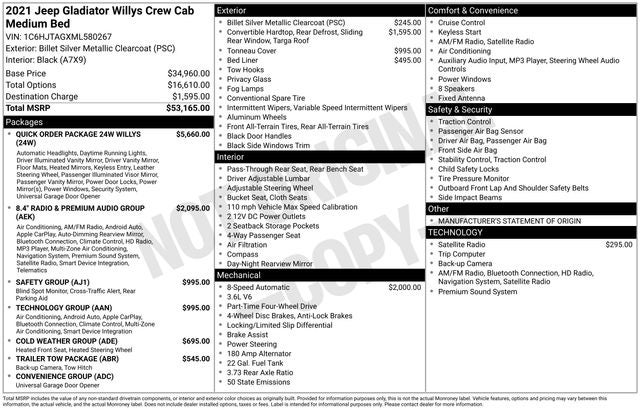 2021 Jeep Gladiator Willys