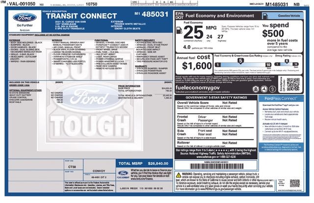 2021 Ford Transit Connect XL