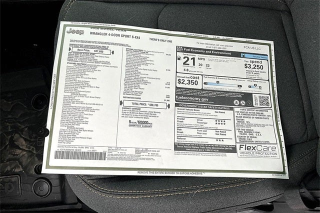 2026 Jeep Wrangler WRANGLER 4-DOOR SPORT S