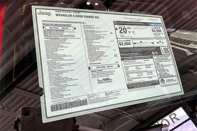 2025 Jeep Wrangler WRANGLER 4-DOOR SAHARA