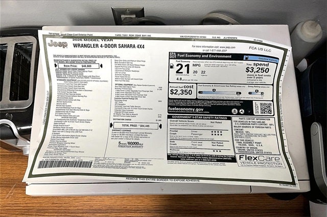 2026 Jeep Wrangler WRANGLER 4-DOOR SAHARA