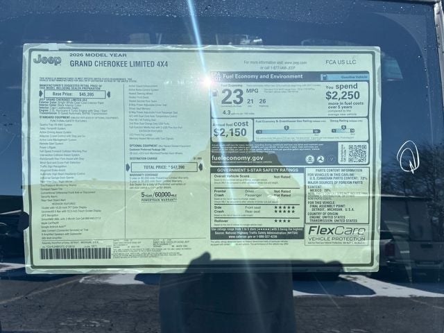 2026 Jeep Grand Cherokee GRAND CHEROKEE LIMITED 4X4