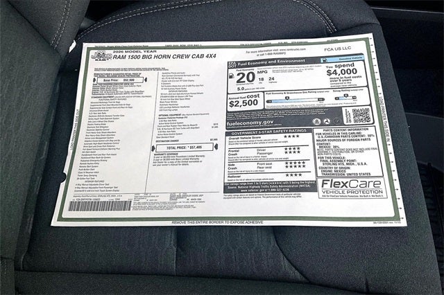 2026 RAM Ram 1500 RAM 1500 BIG HORN CREW CAB 4X4 5'7' BOX